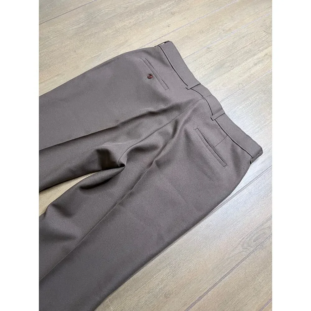 Vintage 80s Levi’s‎ Action Slacks Brown Dress Pants Talon Zip Classic Sz 34x31